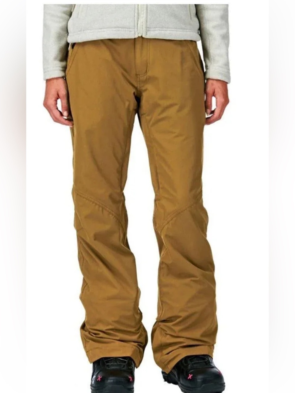 Bonfire Women's Taylor Extra High-Rise Snowboard/Ski Pants Large Gold Brown